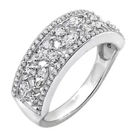 9MM 1 5/8 CT. T.W. Cubic Zirconia Sterling Silver Round Band