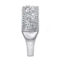 9MM 1 5/8 CT. T.W. Cubic Zirconia Sterling Silver Round Band