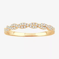 1/5 CT. Natural White Diamond 10K Gold Wedding Band