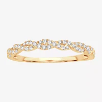 1/5 CT. Natural White Diamond 10K Gold Wedding Band