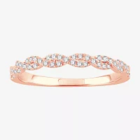 1/5 CT. Natural White Diamond 10K Rose Gold Wedding Band