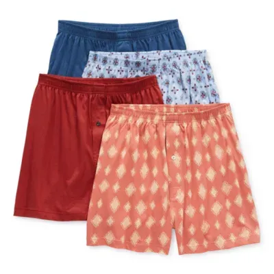 Stafford Knit Mens 4 Pack Boxers