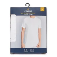 Stafford Super Soft Mens 3 Pack Short Sleeve Crew Neck T-Shirt