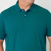 St. John's Bay Pique Big and Tall Mens Classic Fit Short Sleeve Polo Shirt