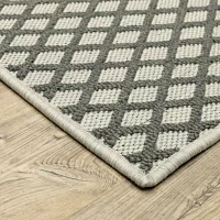 Covington Home Trieste Lattice Diamond Indoor Outdoor Rectangular Runner