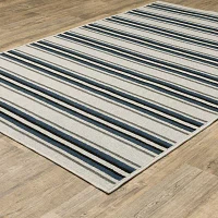 Covington Home Trieste Class Stripe Indoor Outdoor Rectangular Area Rug