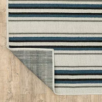 Covington Home Trieste Class Stripe Indoor Outdoor Rectangular Area Rug