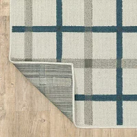 Covington Home Trieste Preppy Plaid Indoor Outdoor Rectangular Area Rug