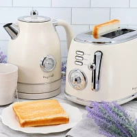 Megachef 7-Cup Stainless Steel Electric Kettle and 2-Slice Toaster Combo Set