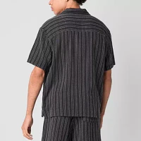 Arizona Mens Textured Camp Shirt