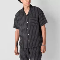 Arizona Mens Textured Camp Shirt
