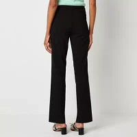 Liz Claiborne Adaptive Lisa Womens Mid Rise Straight Seated Wear Pull-On Pants