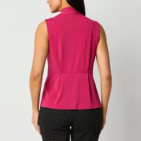 Liz Claiborne Womens V Neck Sleeveless Blouse