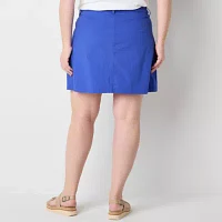 St. John's Bay Womens Mid Rise Skort-Plus