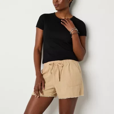 a.n.a Fitted Womens Crew Neck Short Sleeve T-Shirt