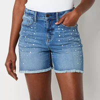 a.n.a Womens High Rise Denim Short