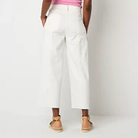 a.n.a Soft Drape Womens High Rise Wide Leg Cropped Jean