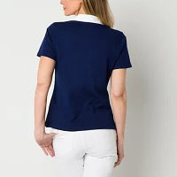 St. John's Bay Womens Short Sleeve Polo Shirt