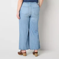 a.n.a - Plus Womens High Rise Wide Leg Jean