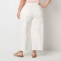 a.n.a - Plus Soft Drape Womens High Rise Wide Leg Jean