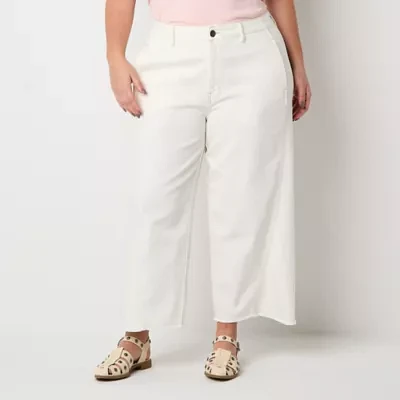 a.n.a - Plus Womens High Rise Wide Leg Jean