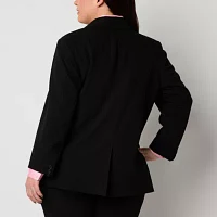 Worthington Womens Regular Fit Blazer Plus