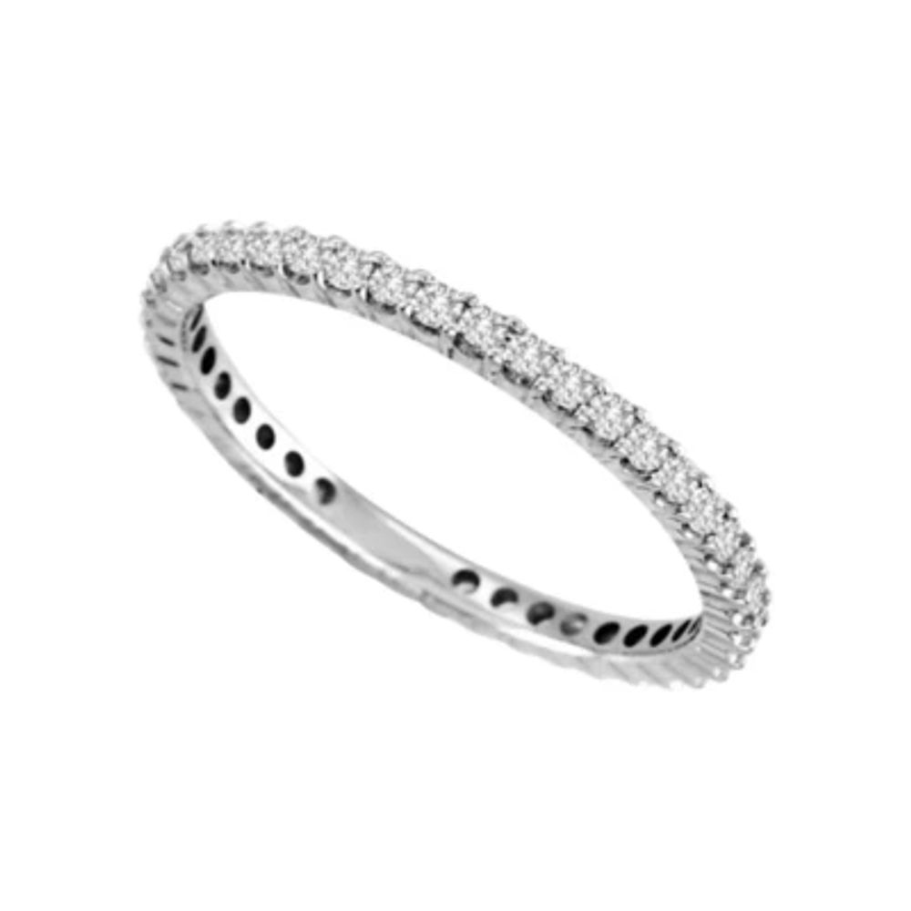 1/2 CT.T.W. Natural Diamond 14K White Gold Eternity Wedding Band