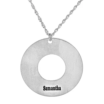 Personalized Grant Me the Serenity Sterling Silver  Pendant Necklace