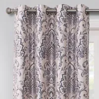 Max Blackout Mystique Print 100% Grommet Top Single Curtain Panel