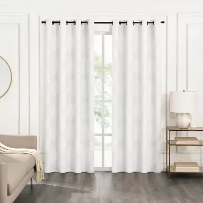 Fieldcrest Heritage Serafina Energy Saving 100% Blackout Grommet Top Single Curtain Panel