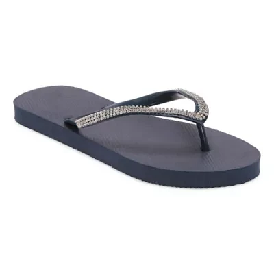 Mixit Womens Rhinestone Zori Flip-Flops