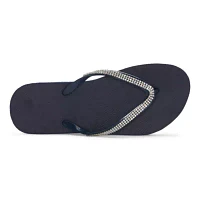 Mixit Womens Rhinestone Zori Flip-Flops