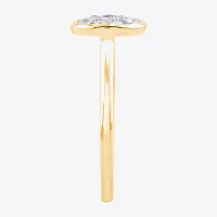 Diamond Blossom (G / Si2) Womens 3/4 CT. T.W. Lab Grown White 10K Gold Round Cocktail Ring