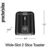 Proctor Silex Wide Slot 2 Slice Toaster