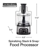 Hamilton Beach Professional Spiralizing Stack and Snap Food Processor