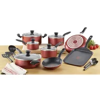 T-Fal Initiatives 18-pc. Aluminum Non-Stick Cookware Set