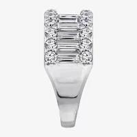 Diamonart White Cubic Zirconia Sterling Silver Anniversary Band