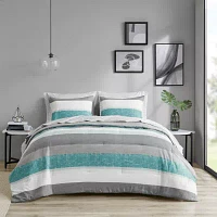 Madison Park Essentials Deacon Modern Stripe Comforter Set with Sheets