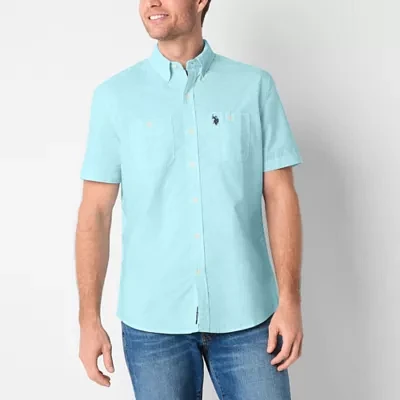 U.S. Polo Assn. Stretch Mens Classic Fit Short Sleeve Button-Down Shirt