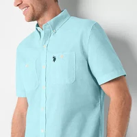U.S. Polo Assn. Stretch Mens Classic Fit Short Sleeve Button-Down Shirt