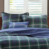 Mi Zone Cameron Plaid Quilt Set With Throw Pillow