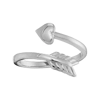 Personalized Sterling Silver Bypass Arrow Initial Ring