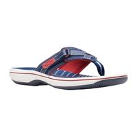 Clarks Womens Cloudsteppers Breeze Sea Flip-Flops