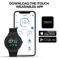 Itouch Unisex Adult Black Smart Watch 500015b-G02