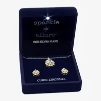 Sparkle Allure Light Up Box 2-pc. Cubic Zirconia 14K Gold Over Brass Pear Jewelry Set