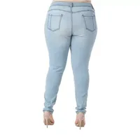 Poetic Justice - Plus Womens Mid Rise Belly Skinny Fit Jean