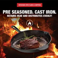 Granitestone Heavy Duty Cast Iron 10.25" Round Skillet