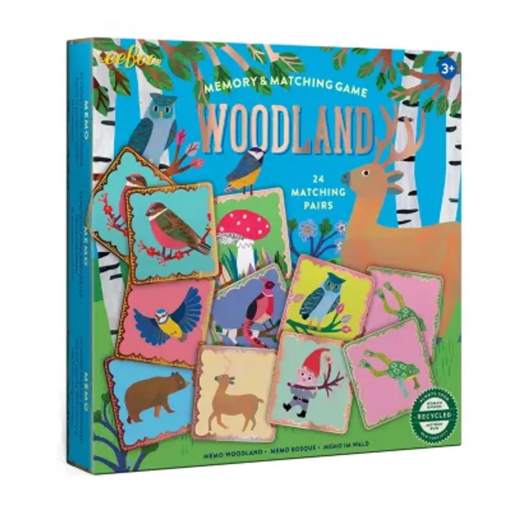 Eeboo Woodland Memory And Matching Game Puzzle