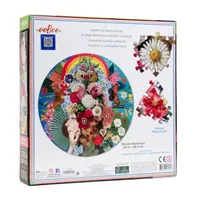 Eeboo Piece And Love Theatre Of Flowers 500 Piece Round Adult Jigsaw Puzzle Puzzle