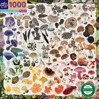 Eeboo Piece And Love Mushroom Rainbow 1000 Piece Square Adult Jigsaw Puzzle Puzzle